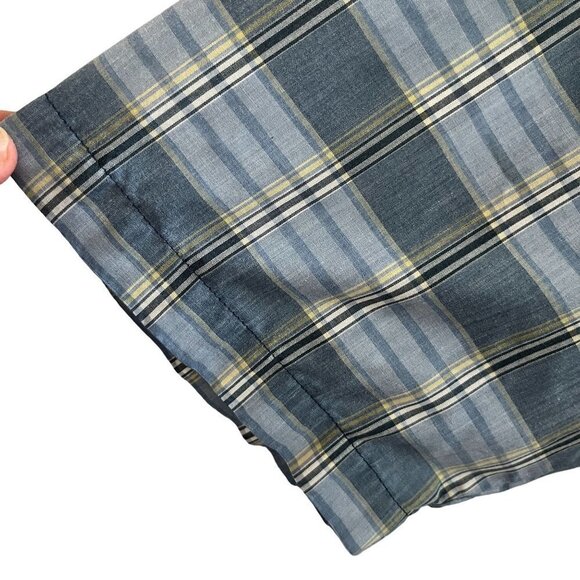 VINTAGE Bugle Boy Shirt Mens M Blue Plaid Western‎ Casual Outdoors Button… - Picture 3 of 7